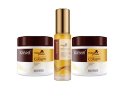 Karseell Maca Care System Pack 3u.- 2 Mascarilla Capilar 500ml 1 Aceite De Argán 50ml - Pelo Seco Y Dañado, Antiencrespamiento, Colágeno.