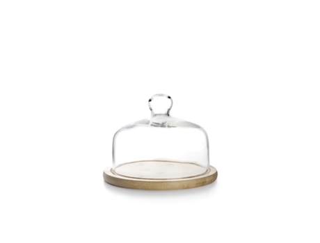 Tapa de Cristal Con Base de Madera 18 Cm IBILI Ref. Ib715518