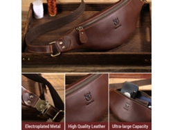 2026rebe-bolsa De Couro Genuíno Vintage Para Cinto Mochila Transversal Homem Couro De Vaca Banda