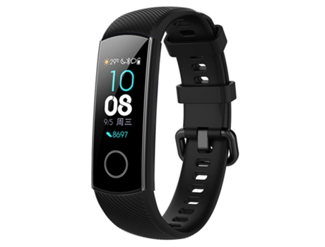 Correa de reloj inteligente de silicona para Huawei Honor Band 4 / Band 5 (negro)