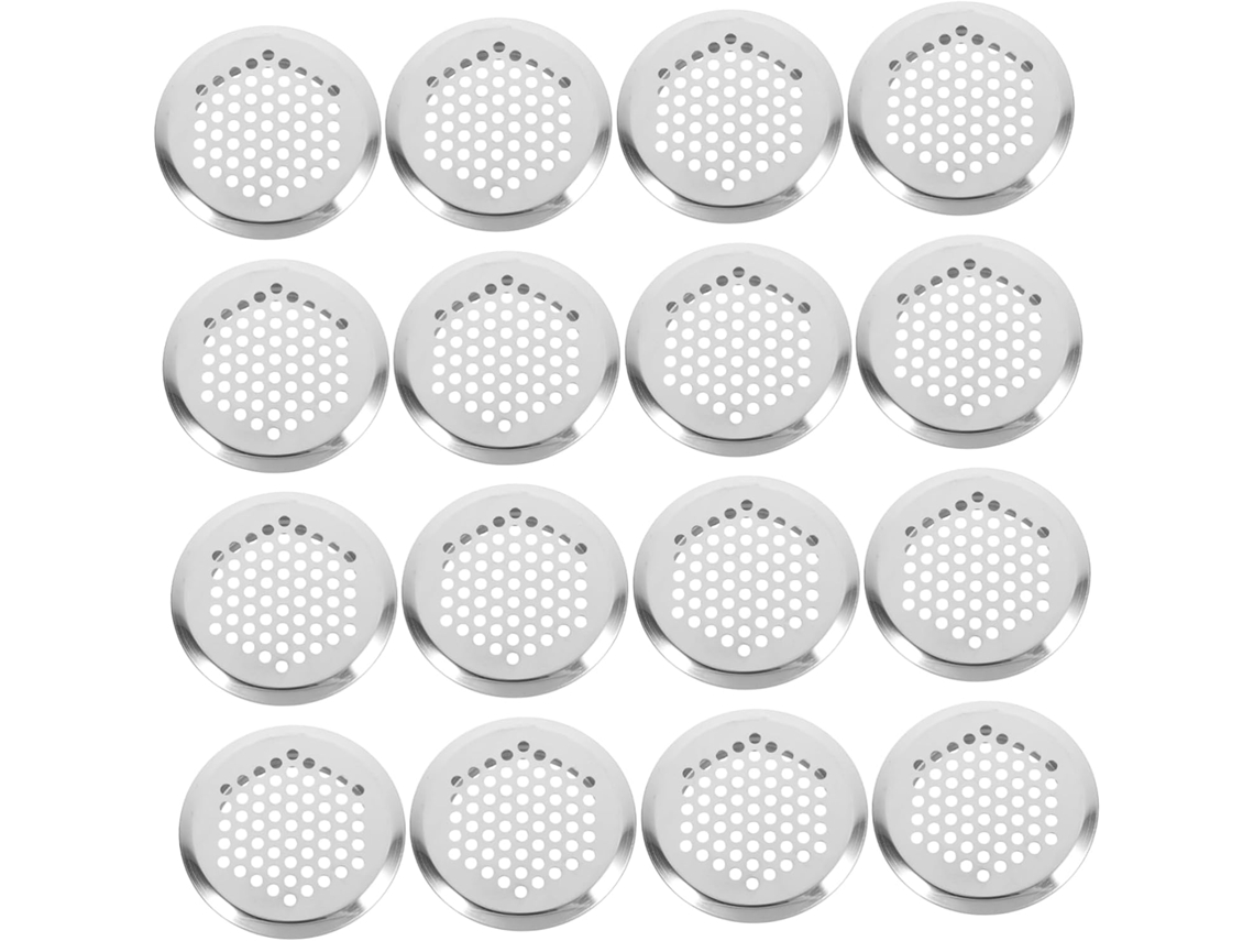 20 Rejillas De Ventilación Redondas De Acero Inoxidable Para Armarios.