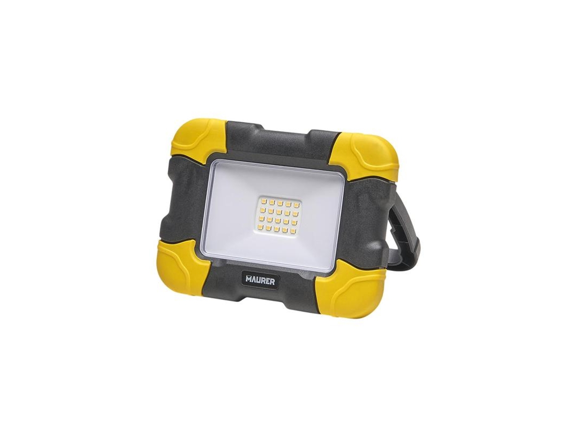 Foco led plano recargable  10 watt. 800 lumenes luz blanca 4000 k protección ip44. portatil proyector led obras