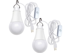 2 luces de camping USB, lámpara portátil de 10 W, 700 lúmenes, iluminación LED. Nicecee