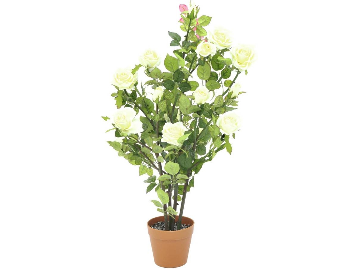 Planta Artificial EUROPALMS Rose Shrub (Verde - 86 cm)