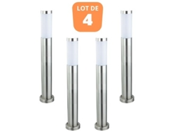 Lote de 4 macetas de acero inoxidable Defne-5 E27 60W