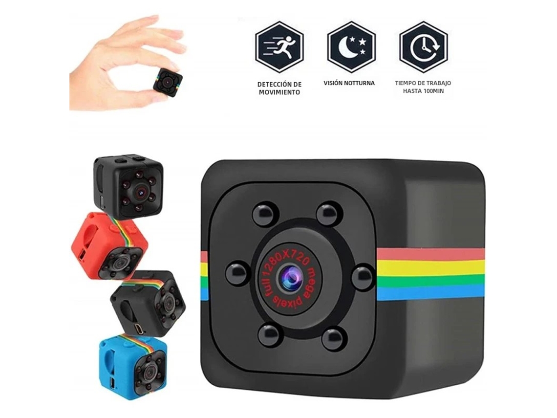 Mini Cámara De Acción Hd 1080p, Monitoreo De Seguridad Inalámbrico, Batería Incorporada
