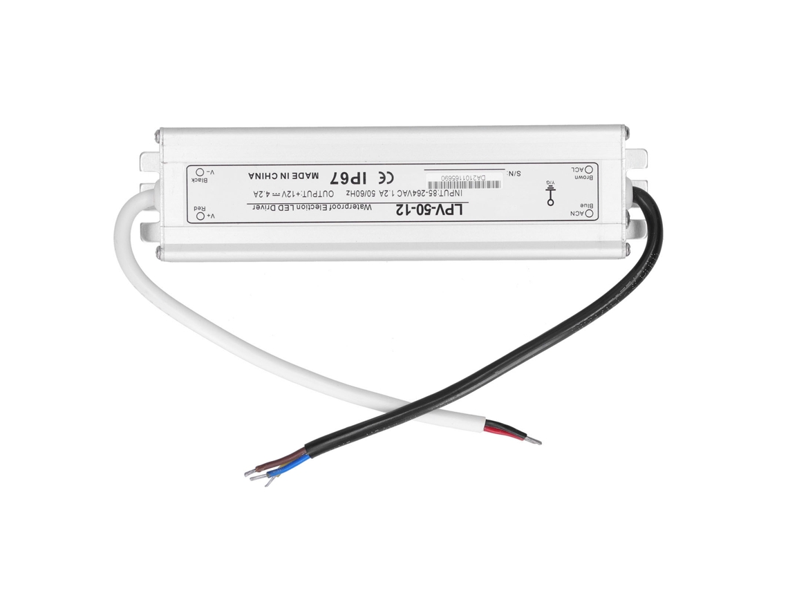 Controlador Led Berm 50w Lpv-50-12, Fuente De Alimentación, Transformador, Dc12v, Resistente Al Agua Ip67