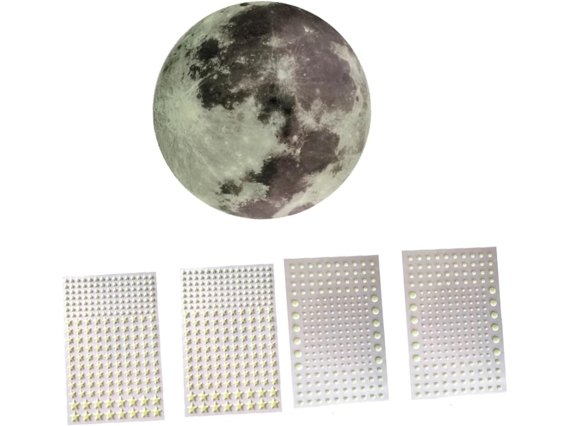 Pegatinas de luna y estrella brillantes de Slowmoose