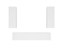 Maison Exclusive - Set De Muebles Para Tv 4 Piezas Madera Contrachapada Blanco