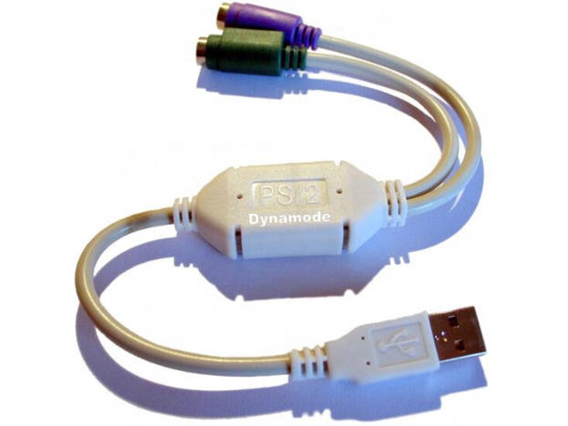 Adaptador DYNAMODE para Teclado y Ratón (USB-PS/2 - Blanco)