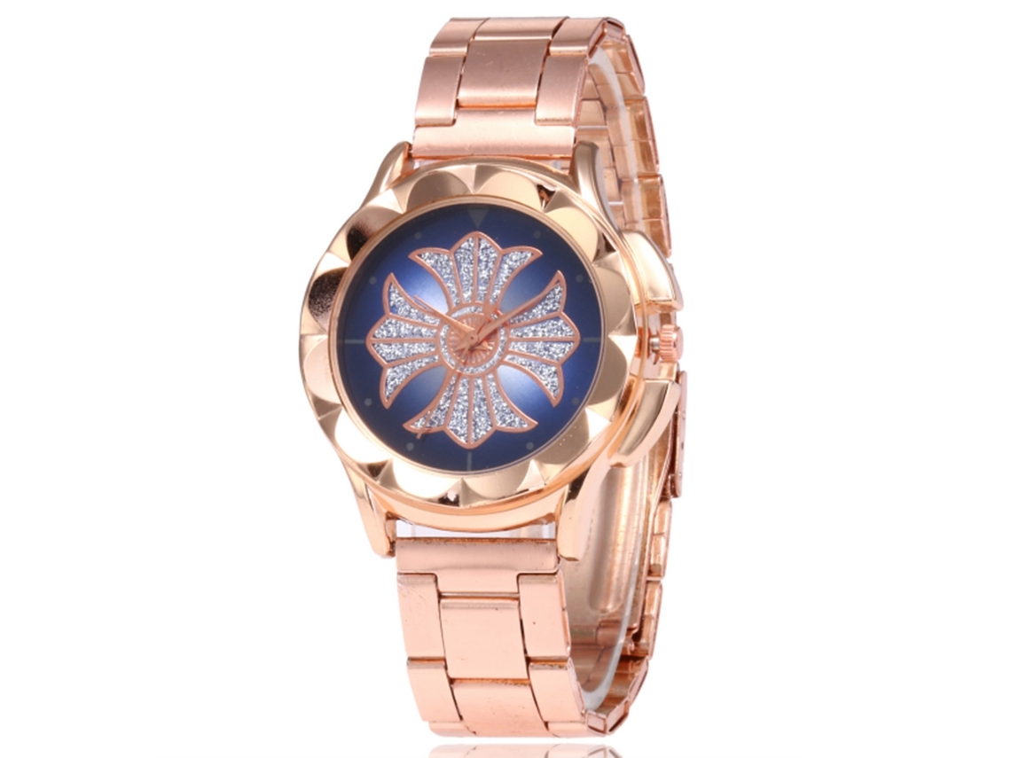 Reloj De Pulsera Unisex De Acero Inoxidable Con Brazalete De Acero Inoxidable, Esfera Redonda Y Movimiento De Cuarzo (azul Real).