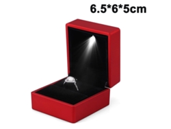 Anillo luz LED joyería rojo (6x6.5x5.5cm) Kofihety