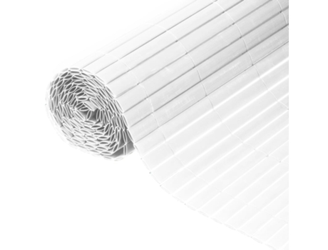 MAISON EXCLUSIVE Valla cañizo de ocultación jardín doble cara PVC blanco 1x3 m