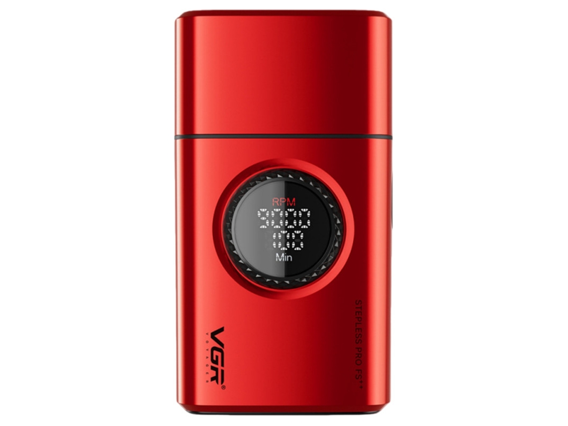 Afeitadora Pro Hombre Vgr 21 Velocidades Visor Rpm Titanio 1400mah - V377 - Rojo