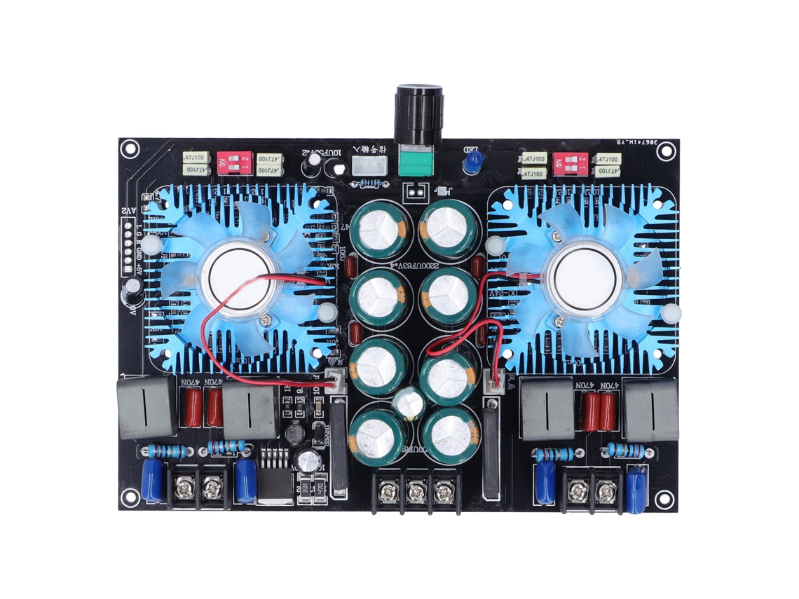 Placa amplificadora de audio de 2 canales TDA8954TH con disipador de calor.