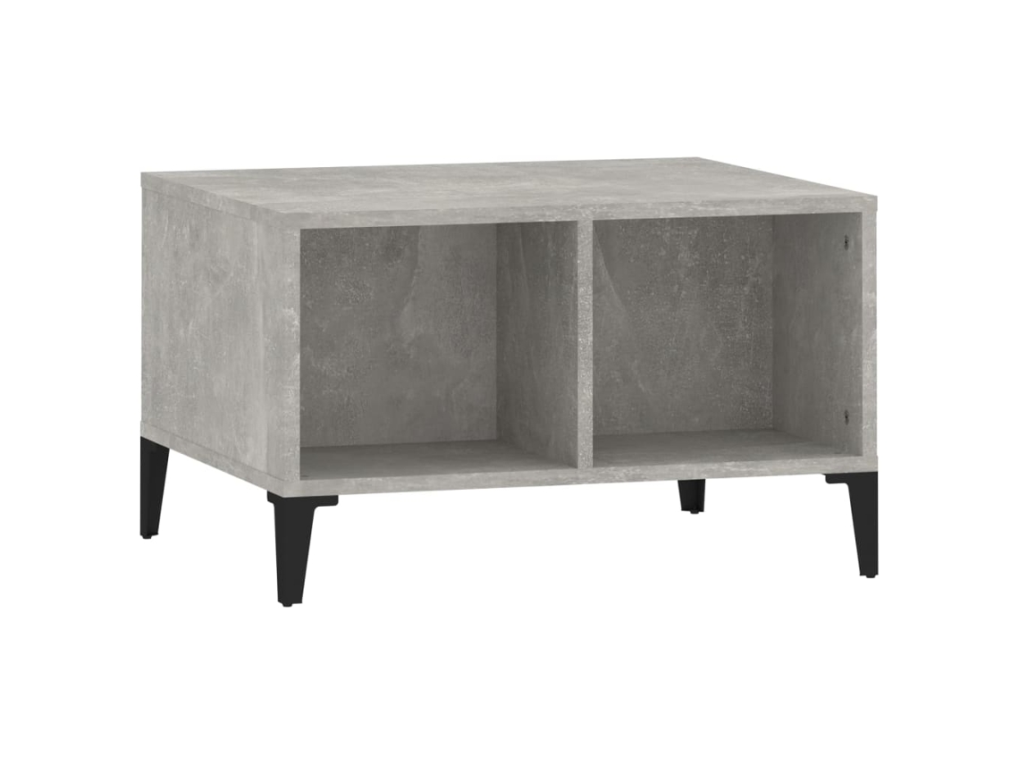 Mesa De Centro VIDAXL Gris Madera contrachapada (60x50x36,5 cm)