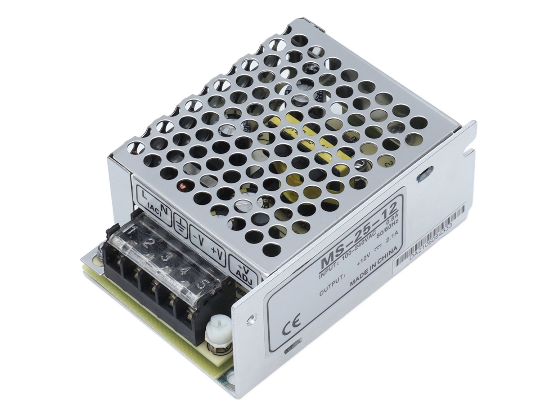 Fuente De Alimentación Conmutada Para Led De 25 W Y 12 V, De Aluminio, 100-240 V Ca Ms-25-12