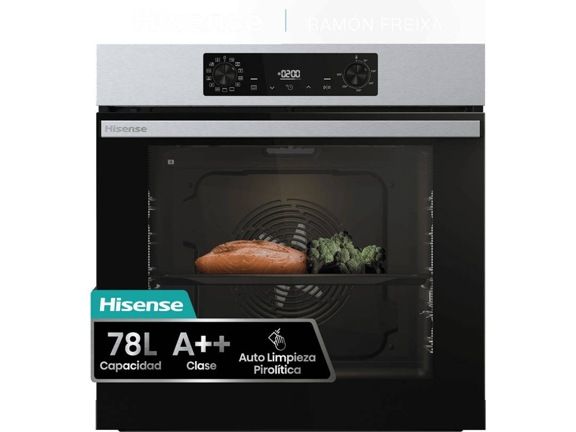 Horno HISENSE BI64226EPX (78 L - 59,5 cm - Pirolítico - Inox)