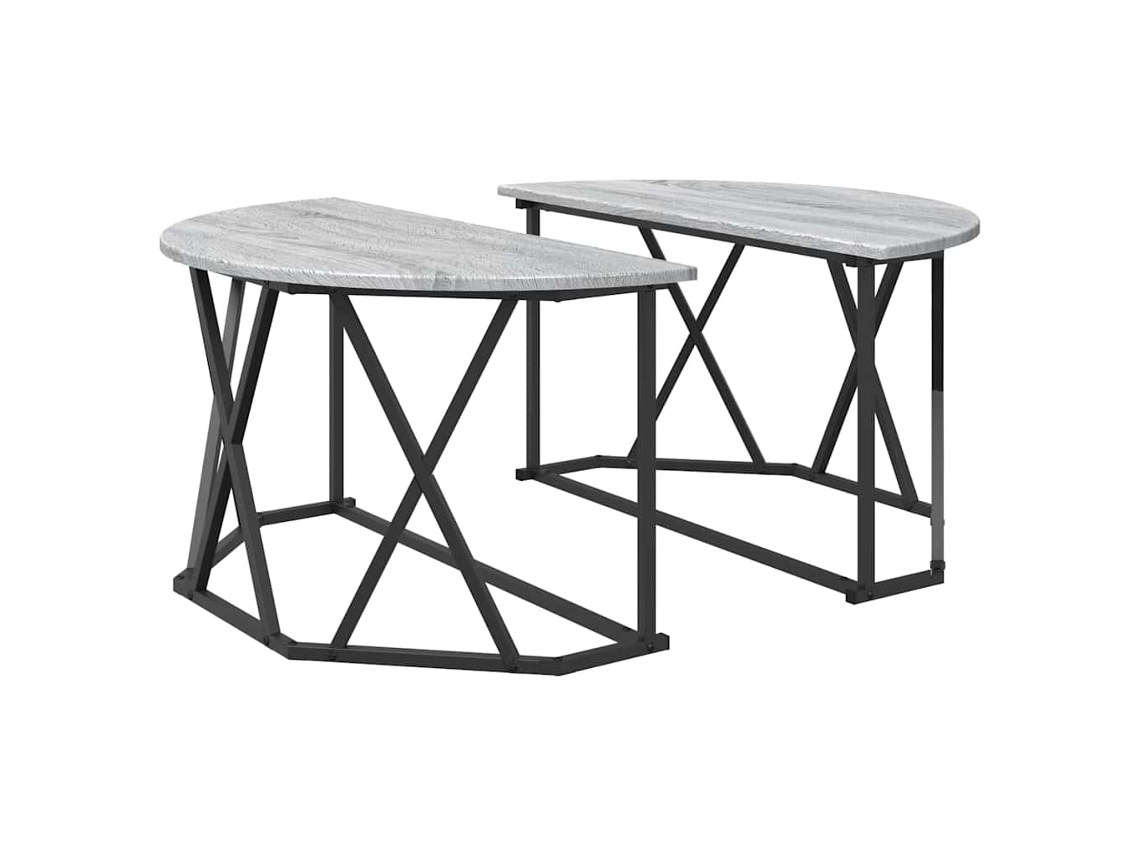 Mesa De Centro | Mesa De Café | Mesa De Salón Gris Sonoma 80 X 80 X 42 Cm