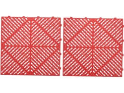 Juego de 2 rejillas para lavado de autos, baldosas perforadas para pisos exteriores, entrelazadas y antideslizantes. SFUSHOS