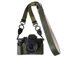 Estuche protector de PU con textura de lichi y correa para el hombro compatible con la cámara Panasonic Lumix G100k