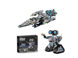 Modelo de nave espacial transformable programable 2 en 1 con 1468 piezas y bloques de construcción robóticos MDUG (t1107)