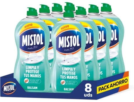 Detergente de Vajilla MISTOL Aloe Vera 8 Unidades (950 ml)