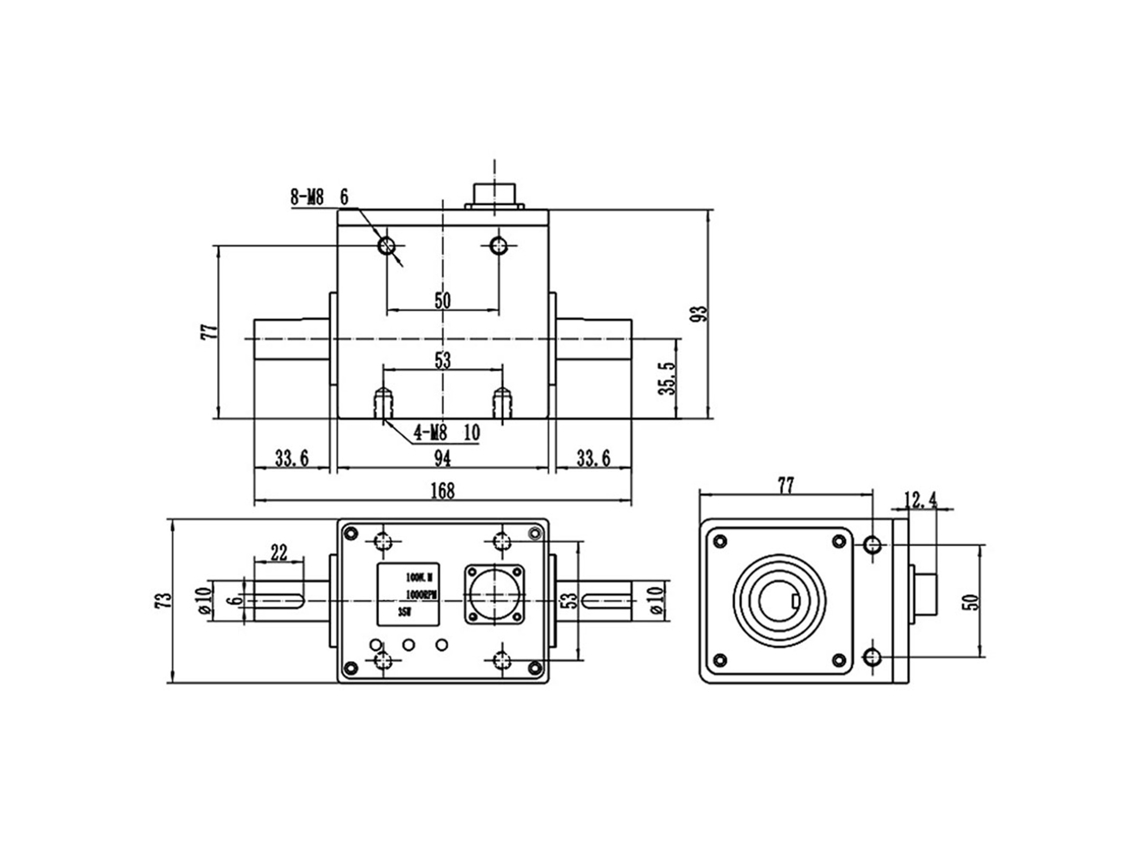 Sensor de velocidad de motor rotatorio sin contacto con pantalla OLED y fuerza de torsión dinámica Dyn‑200 2 nm