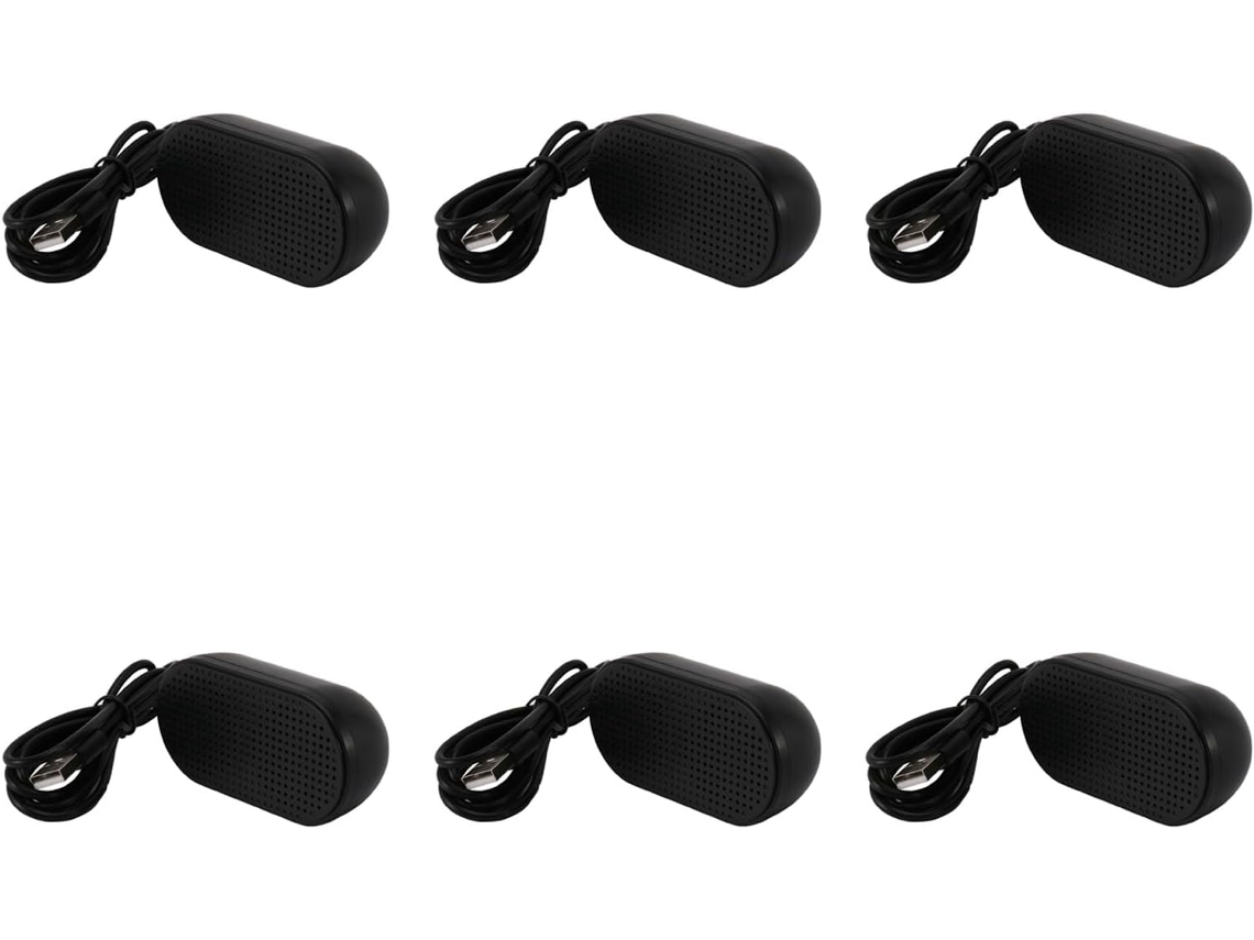Altavoz Portátil Usb 6x - Fuente De Alimentación Estéreo Multimedia Para Pc/ordenador (negro)