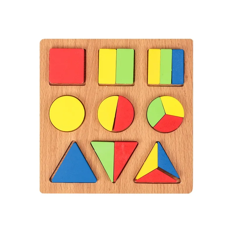 Tablero De Rompecabezas Geométrico 3d Montessori Para Niños, Juegos Educativos Preescolares, Juguete De Reconocimiento De Colores