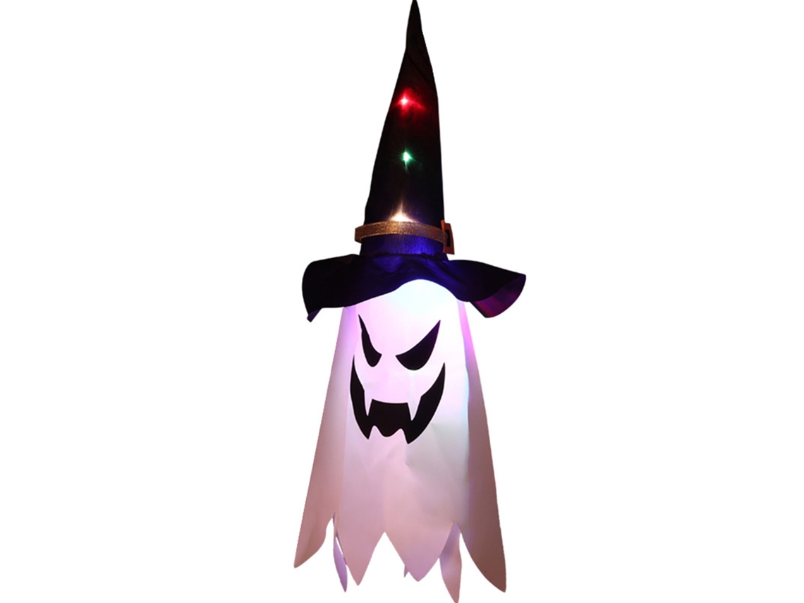 2026-lámpara Led Colgante De Fantasma Con Sombrero De Mago Para Jardín Patio Suministros De Halloween