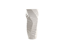 Macetero Fibra Vidrio Geometrico Blanco 40x40x92cm