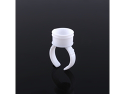 100 Anillos Desechables Para Pegamento De Extensiones De Pestañas, Soporte De Paleta De Plástico Blanco