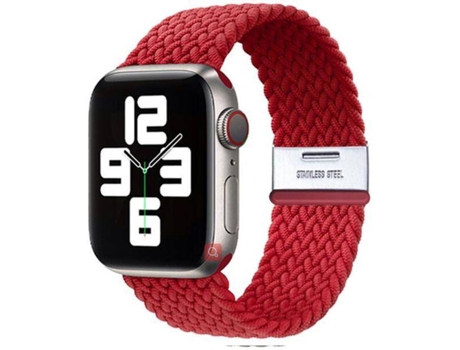 Correa Trenzada Ajustable para Apple Watch Series 3 42mm Rojo