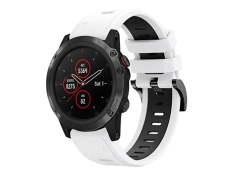 Correa Smartwatch Para Garmin Fenix 5 Plus 22Mm Blanco-Negro VENISYMLIS
