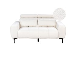 Sofá de 2 plazas BELIANI Vegamo de Bouclé Blanco 176x110x97
