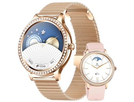 Reloj inteligente con llamadas para mujer, reloj inteligente con esfera personalizada para Android IOS, relojes de música Bluetooth resistentes al ...