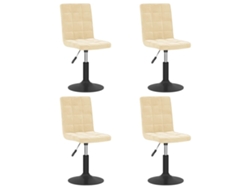 Maison Exclusive - Sillas De Comedor Giratorias 4 Unidades Terciopelo Crema