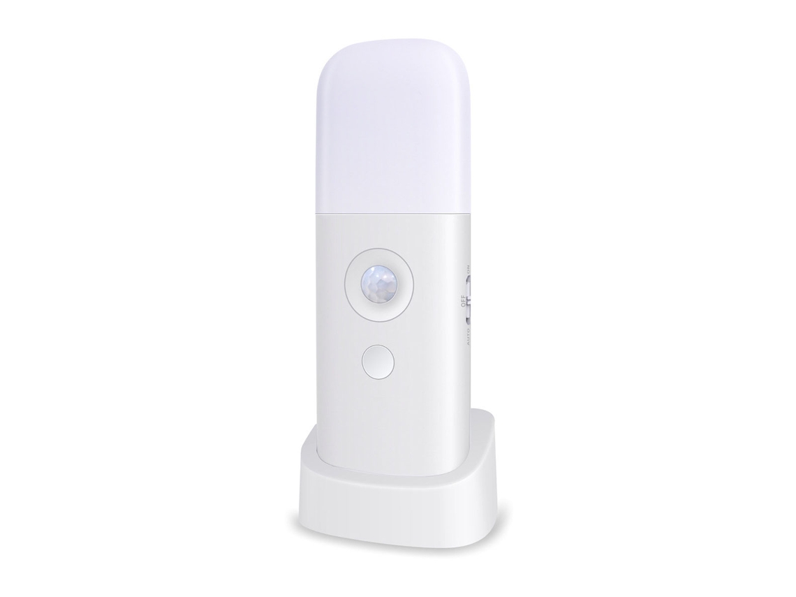 Luz nocturna portátil con sensor de movimiento, recargable, funciona con pilas, con luz blanca cálida regulable para niños y adultos, seguridad y
