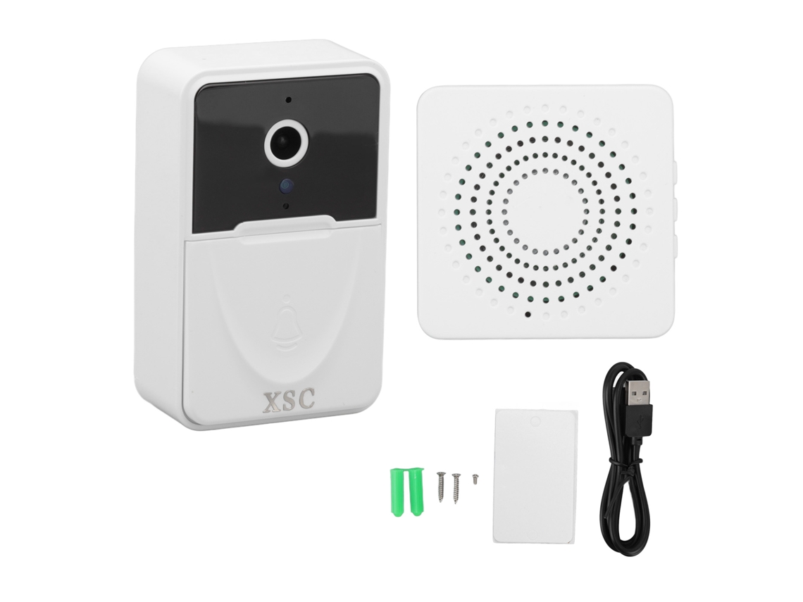 Timbre inalámbrico inteligente con cámara, Wi-Fi, batería de 1000 mAh, video bidireccional, timbre inteligente.