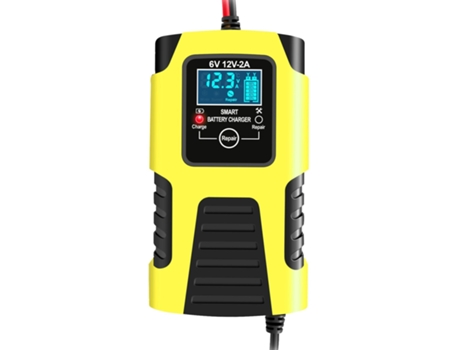 Mantenedor de cargadores de batería inteligentes automáticos completos de cargadores de batería de motocicleta 6V/2A 12V/2A amarillo eu
