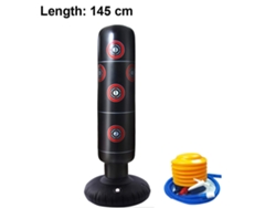 HYMNORA Saco de Boxeo Hinchable Autónomo - Columnas Objetivo para Práctica, Material PVC Duradero, para Adultos y Niños