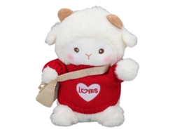 Ats-peluche De Oveja Bonito Con Piel Suave Y Amigable Para Niños Dormitorio Oficina Rojo
