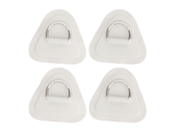 Parche De Acero Inoxidable Con Anilla En D De 4 Piezas Para Bote Inflable, Tabla De Surf, Lancha, Tabla De Paddle Surf, Color Gris.