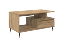 Maison Exclusive - Mesa De Café Con Cajón Roble Artesanal 90 X 49 X 45 Cm