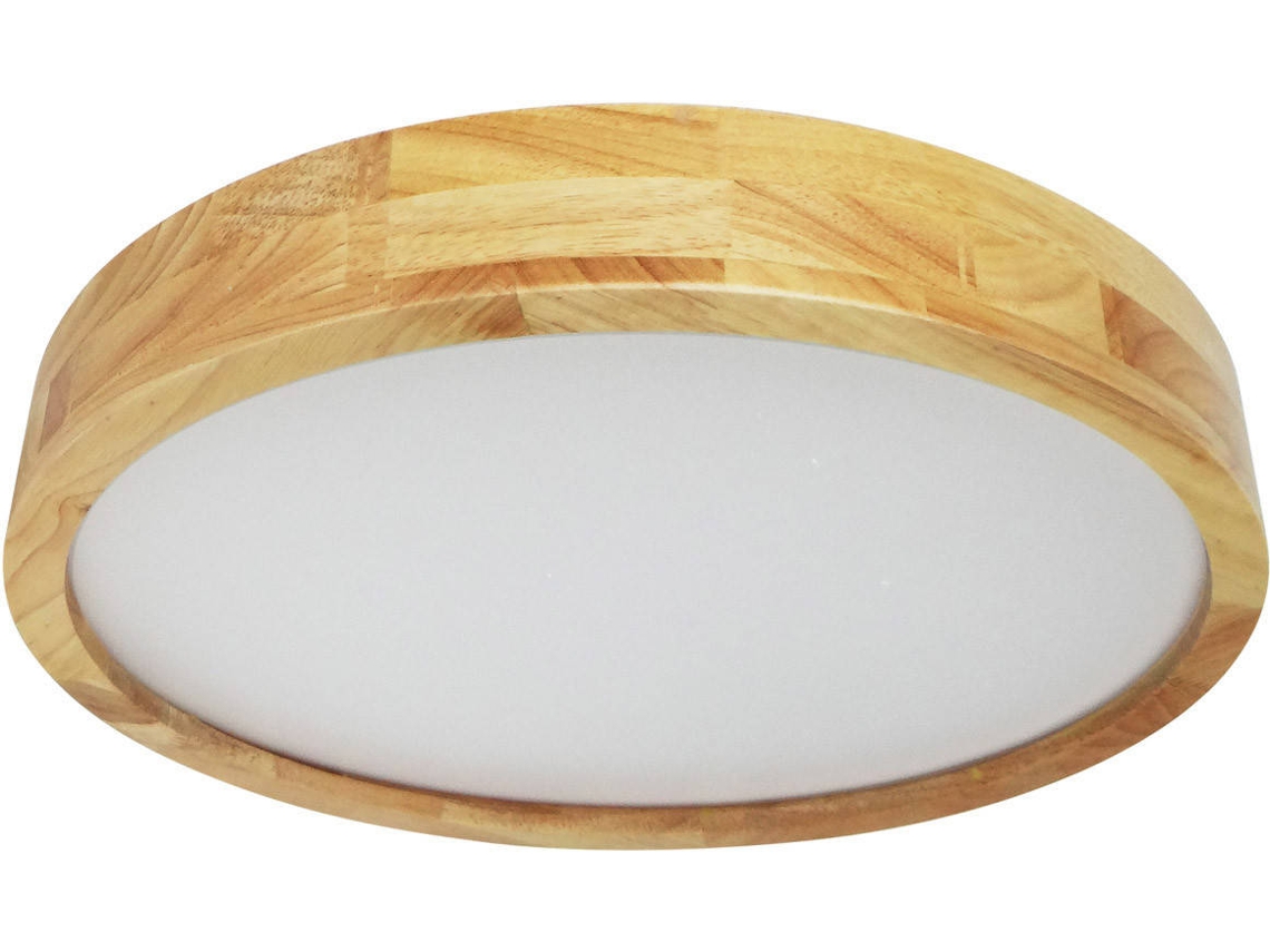 Lámpara LED LEDKIA Circular (Madera - LED Integrado - 20 W)