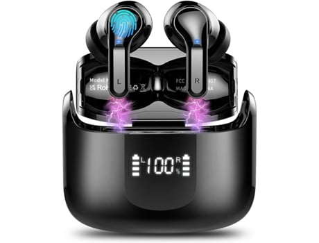 Auriculares inalámbricos, Auriculares inalámbricos Bluetooth 5.3 con 4 micrófonos ENC, NUEVOS Auriculares Bluetooth 40H en el oído Auriculares BISB...