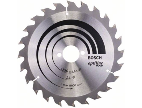 Disco de Sierra Circular BOSCH Optiline Madera 190x30x2.6 mm - 24