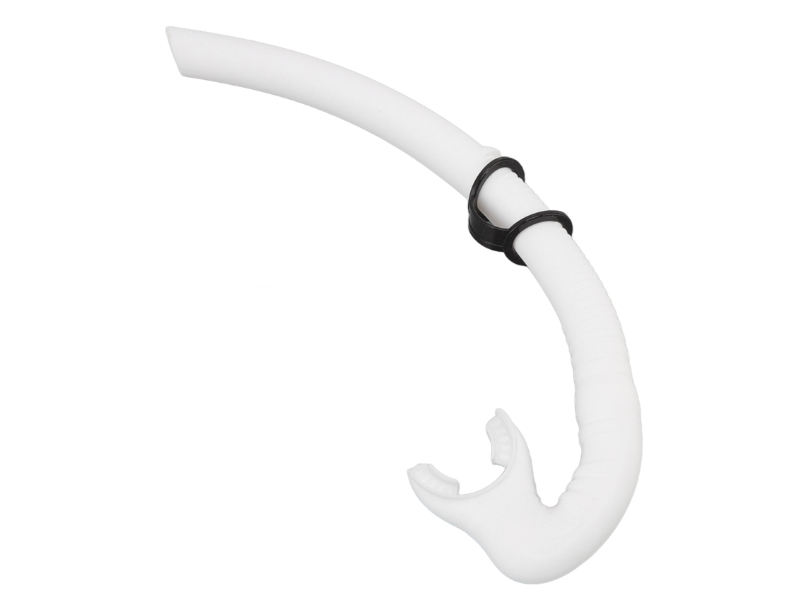 Tubo de respiración plegable de silicona blanca para buceo y snorkel