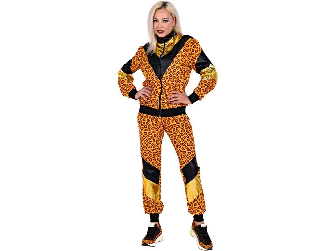 Disfraz de Mujer WIDMANN leopardo entrenamiento 80s (Tam.: M)